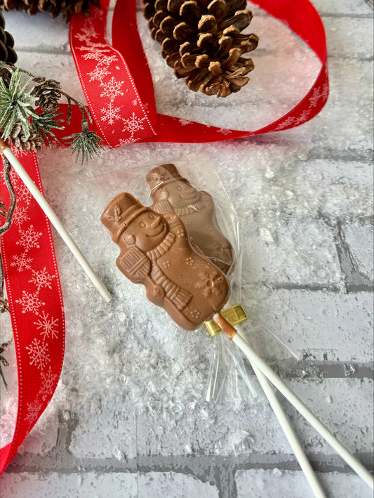 Schokoladen Schneemann Lolli 10g - NO SUGAR SUGAR